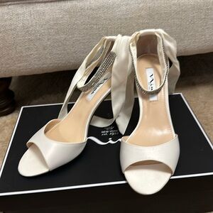 Nina white bridal shoes